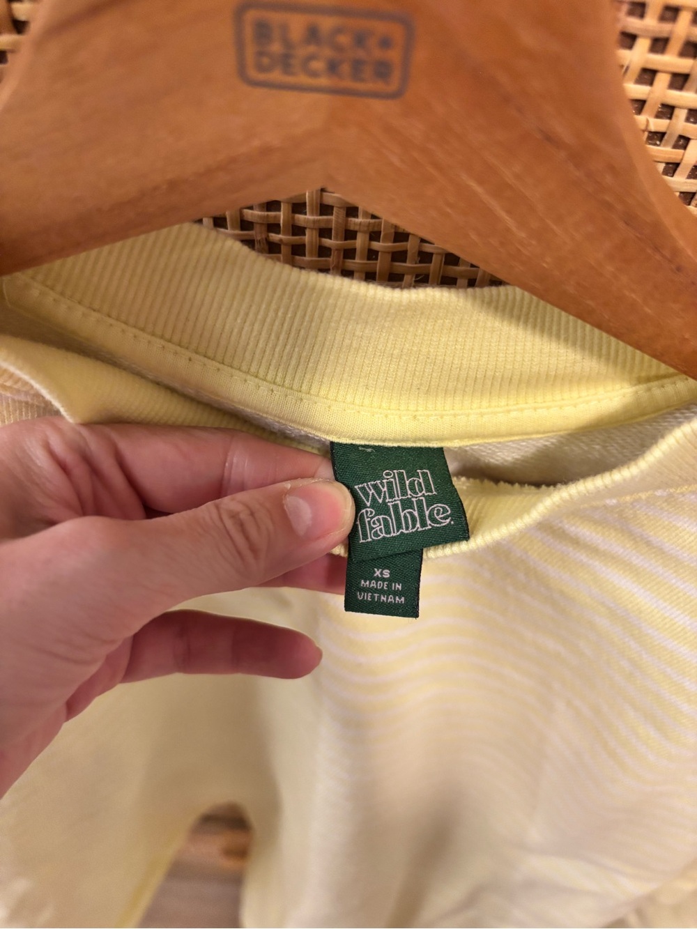 wild fable Butter Yellow Striped Sweater, Shorts and Bra - Picture 3 of 5